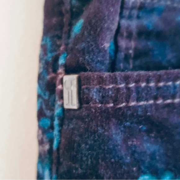 Anthropologie Pilcro and the Letterpress Script Velvet Pants Size 27 Blue - Picture 4 of 9